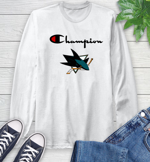 NHL Hockey San Jose Sharks Champion Shirt Long Sleeve T-Shirt