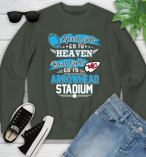 Kansas City Chiefs NFL Bad Girls Go To Arrowhead Stadium Shirt Youth Sweatshirt 9