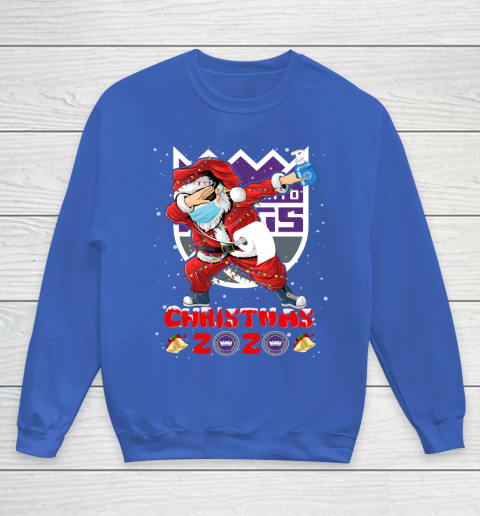 Sacramento Kings Funny Santa Claus Dabbing Christmas 2020 NBA Youth Sweatshirt 6