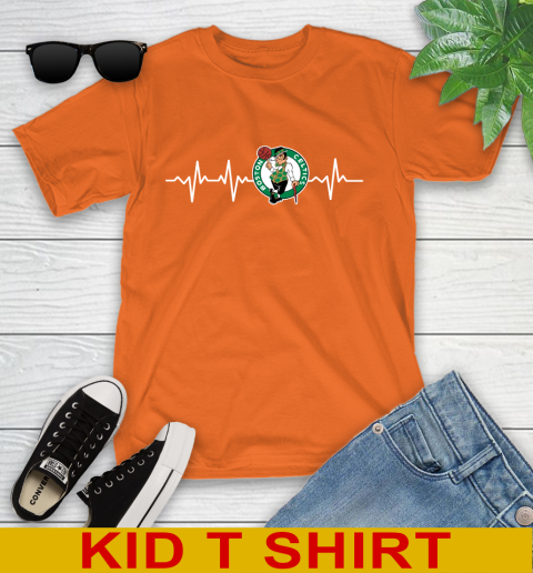 Boston Celtics NBA Basketball Heart Beat Shirt Youth T-Shirt - Image 9