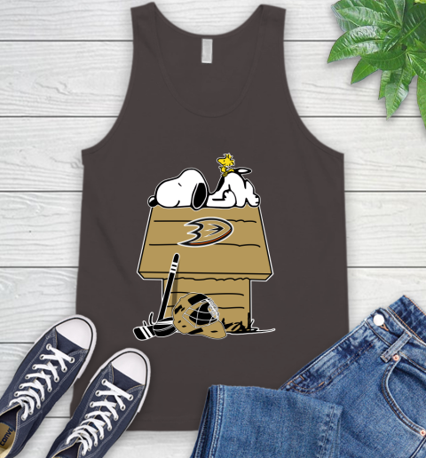 Anaheim Ducks NHL Hockey Snoopy Woodstock The Peanuts Movie Tank Top 7