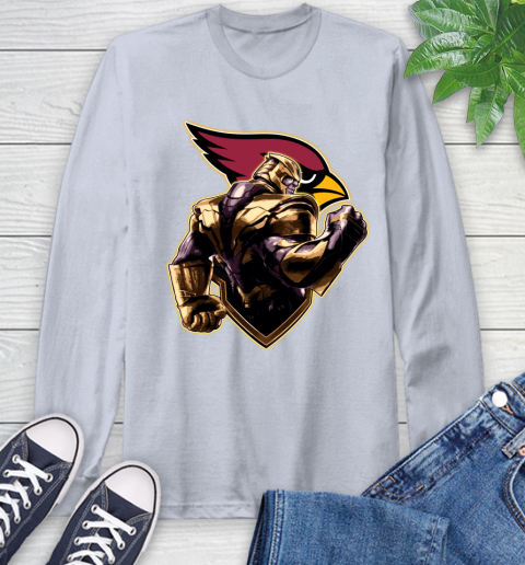 NFL Thanos Avengers Endgame Football Sports Arizona Cardinals Long Sleeve T-Shirt 6