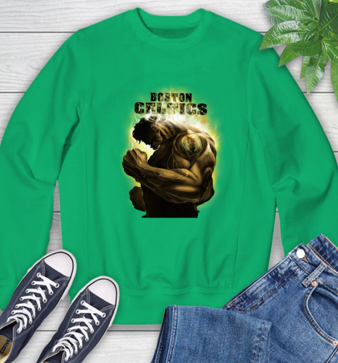 Boston Celtics NBA Basketball Hulk Marvel Avengers Sports Sweatshirt 7