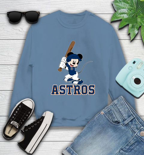 MLB Baseball Houston Astros Cheerful Mickey Mouse Shirt Sweatshirt 8