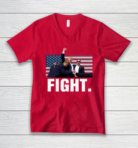 Trump Shooting Shirt Old Row Trump Fight V-Neck T-Shirt 5