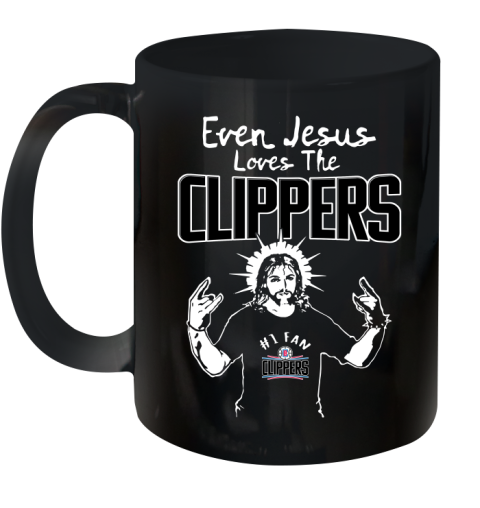 LA Clippers NBA Basketball Even Jesus Loves The Clippers Shirt Ceramic Mug 11oz