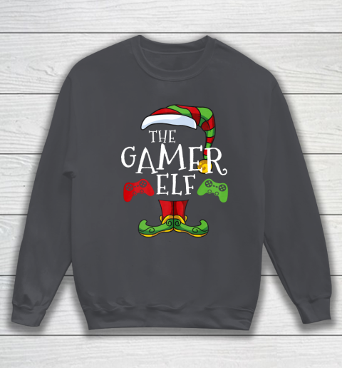 Gamer Elf Family Matching Christmas Funny Gaming Pajama Sweatshirt 4