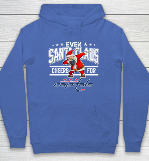 Washington Capitals Even Santa Claus Cheers For Christmas NHL Hoodie 6