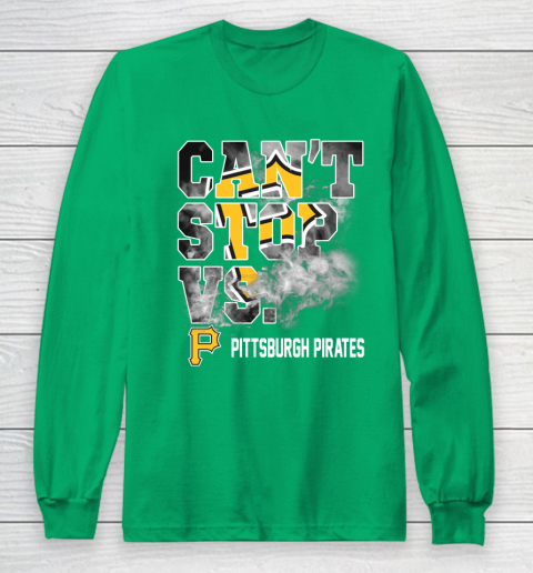 MLB Pittsburgh Pirates Baseball Can't Stop Vs Pirates Long Sleeve T-Shirt 4