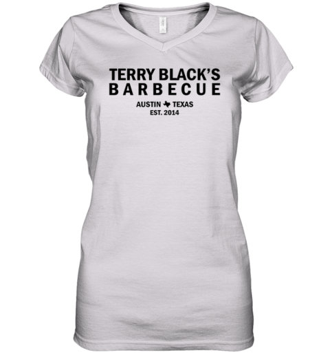 Terry Blacks Barbecue Austin Texas Est 2014 Premium (1) Women's V-Neck T-Shirt