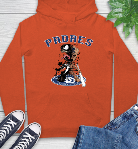 MLB San Diego Padres Baseball Venom Groot Guardians Of The Galaxy Hoodie 5