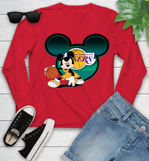 NBA Los Angeles Lakers Mickey Mouse Disney Basketball Youth Long Sleeve - Image 12
