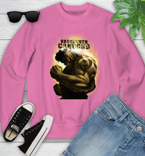 Vancouver Canucks NHL Hockey Hulk Marvel Avengers Sports Youth Sweatshirt 6