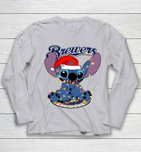 Milwaukee Brewers MLB noel stitch Baseball Christmas Youth Long Sleeve 3