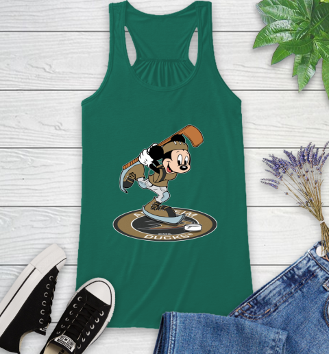 NHL Hockey Anaheim Ducks Cheerful Mickey Disney Shirt Racerback Tank - Image 8