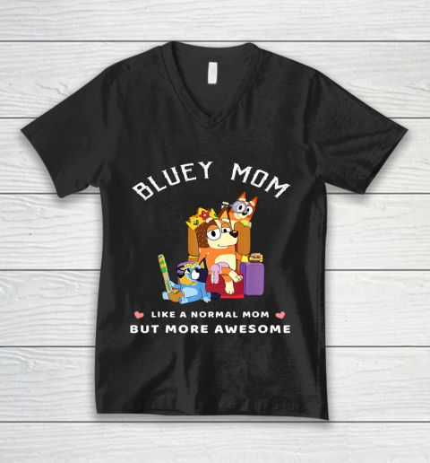 Fathers Blueys Dad Mum Love Gifts V-Neck T-Shirt