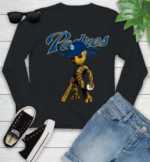 MLB San Diego Padres Groot Guardians Of The Galaxy Baseball Youth Long Sleeve 2