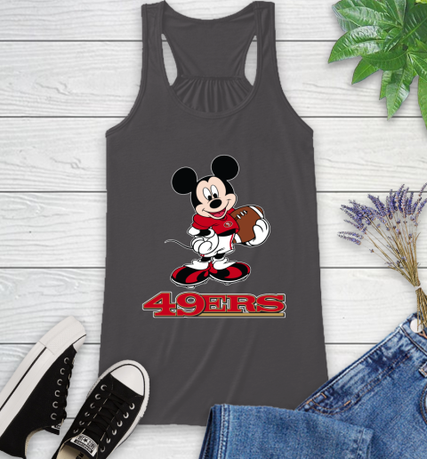 NFL Football San Francisco 49ers Cheerful Mickey Mouse Shirt Racerback Tank 12
