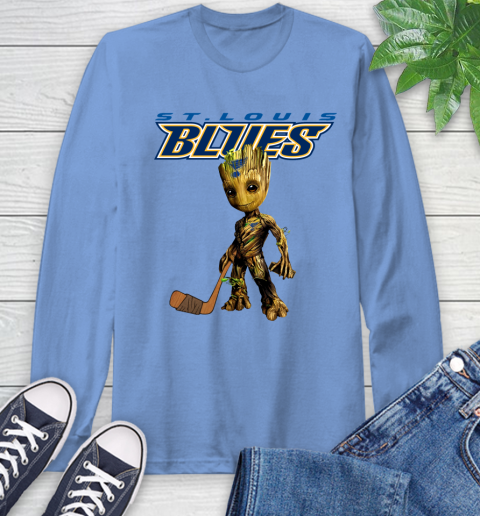 St.Louis Blues NHL Hockey Groot Marvel Guardians Of The Galaxy Long Sleeve T-Shirt 11