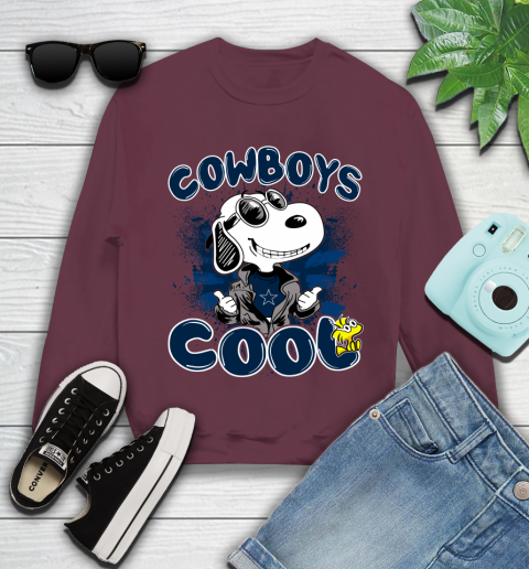 NFL Football Dallas Cowboys Cool Snoopy Shirt Youth Sweatshirt 3
