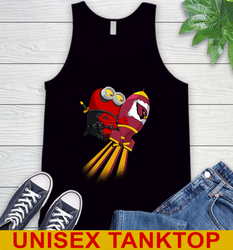NFL Football Arizona Cardinals Deadpool Minion Marvel Shirt Tank Top