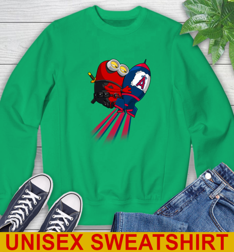 MLB Baseball Los Angeles Angels Deadpool Minion Marvel Shirt Sweatshirt 8