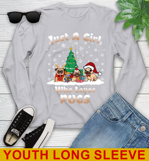 Christmas Just a girl who love pugs dog pet lover 121