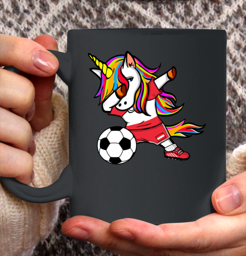 Dabbing Unicorn Austria Football Austrian Flag Soccer Ceramic Mug 11oz