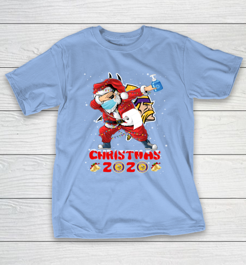 Minnesota Vikings Funny Santa Claus Dabbing Christmas 2020 NFL T-Shirt 10