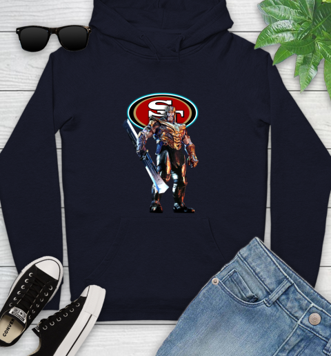 NFL Thanos Gauntlet Avengers Endgame Football San Francisco 49ers Youth Hoodie 4