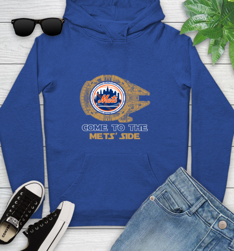 MLB Come To The New York Mets Side Star Wars Baseball Sports Youth Hoodie 11