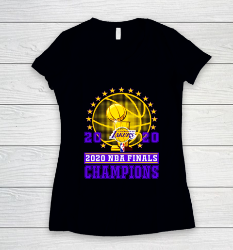 Los Angeles Lakers NBA Finals Champion 2020 Women's V-Neck T-Shirt