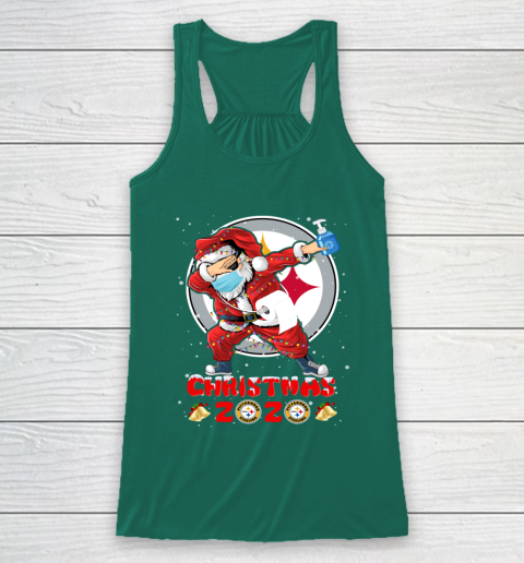 Pittsburgh Steelers Funny Santa Claus Dabbing Christmas 2020 NFL Racerback Tank 5