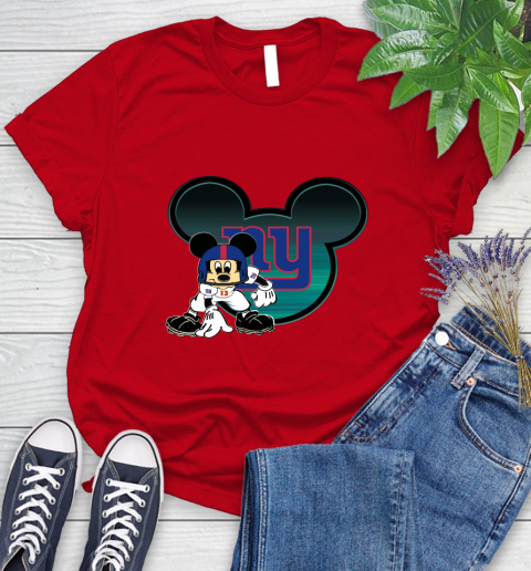 NFL New York Giants Mickey Mouse Disney Football T Shirt Women's T-Shirt 9