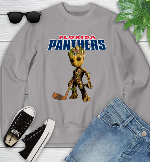 Florida Panthers NHL Hockey Groot Marvel Guardians Of The Galaxy Youth Sweatshirt 4