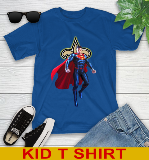 NFL Superman DC Sports Football New Orleans Saints Youth T-Shirt 9