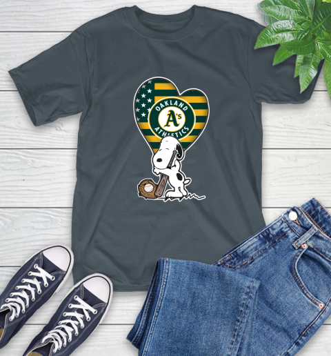 Oakland Athletics MLB Baseball The Peanuts Movie Adorable Snoopy T-Shirt 9