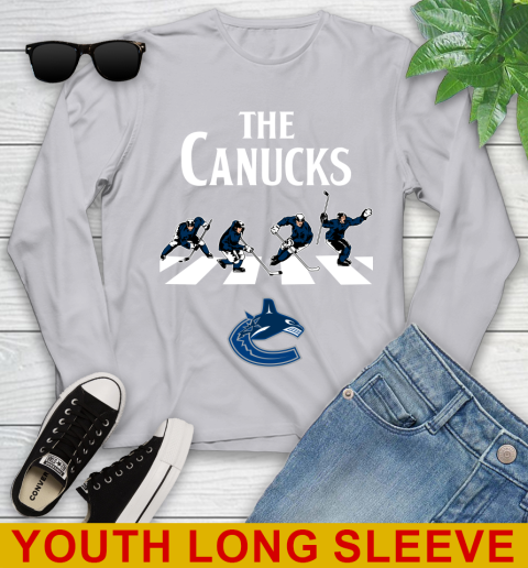 NHL Hockey Vancouver Canucks The Beatles Rock Band Shirt Youth Long Sleeve 5