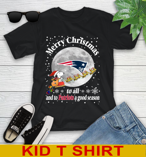 New England Patriots Merry Christmas To All And To Patriots A Good Season NFL Football Sports Youth T-Shirt