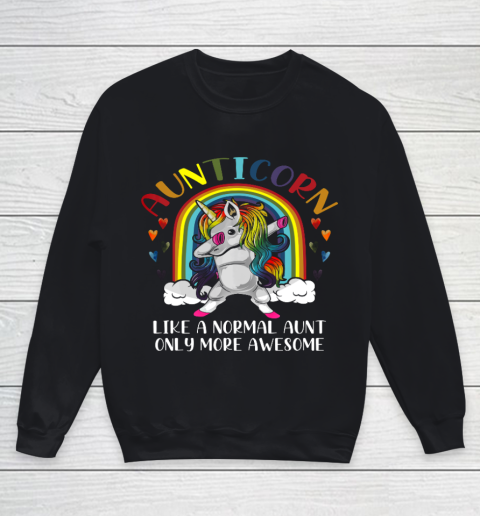 Aunticorn Like An Aunt Only Awesome Dabbing Unicorn Youth Sweatshirt