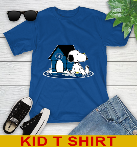 NBA Basketball Minnesota Timberwolves Snoopy The Peanuts Movie Shirt Youth T-Shirt 9