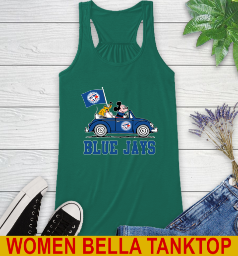 MLB Baseball Toronto Blue Jays Pluto Mickey Driving Disney Shirt Racerback Tank 7