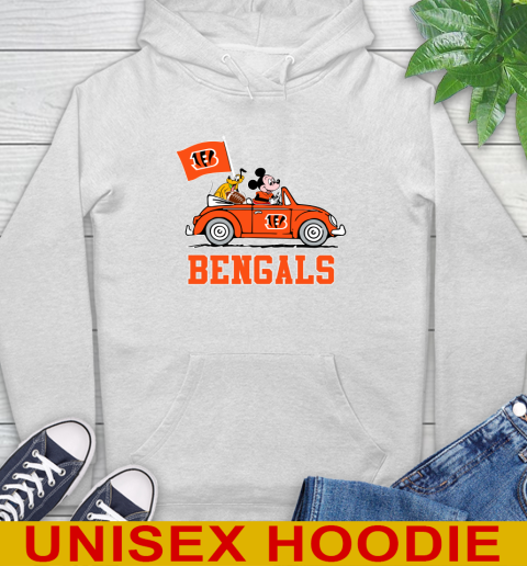 NFL Football Cincinnati Bengals Pluto Mickey Driving Disney Shirt Hoodie