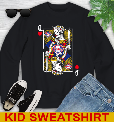 MLB Baseball Philadelphia Phillies The Queen Of Hearts Card Shirt Youth Sweatshirt