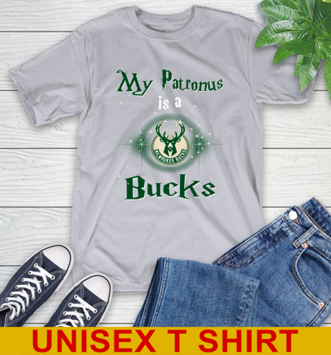 NBA Basketball Harry Potter My Patronus Is A Milwaukee Bucks T-Shirt 5
