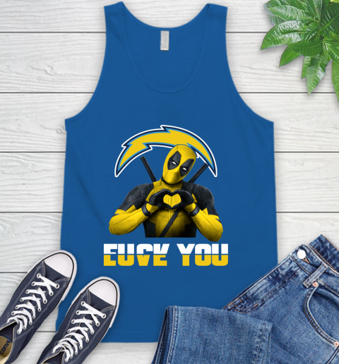 NHL San Diego Chargers Deadpool Love You Fuck You Football Sports Tank Top 4