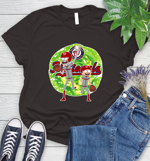 MLB Washington Nationals Rick And Morty Baseball Sports Women's T-Shirt 8