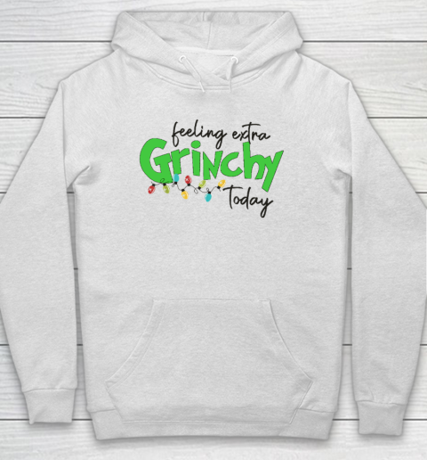 Feeling Extra Grinchy Today Christmas Lights Xmas Hoodie