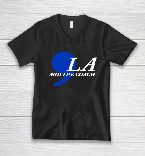 Harris Walz 2024 Comma La and The Coach V-Neck T-Shirt