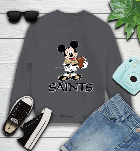NFL Football New Orleans Saints Cheerful Mickey Mouse Shirt Sweatshirt 6